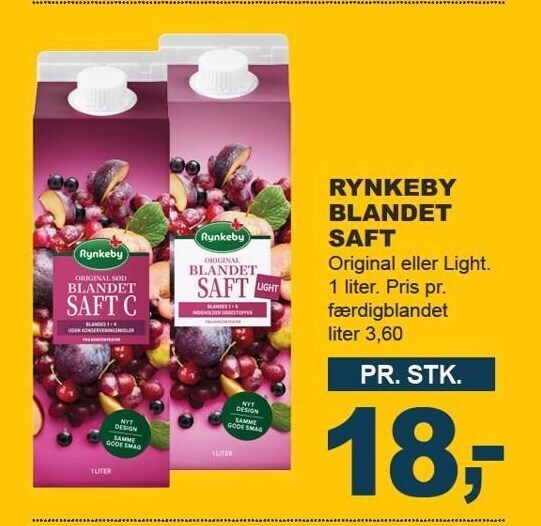 Let-Køb Rynkeby blandet saft tilbud