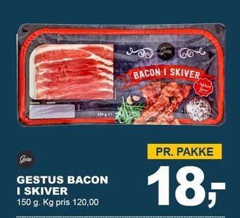 Gestus bacon i skiver