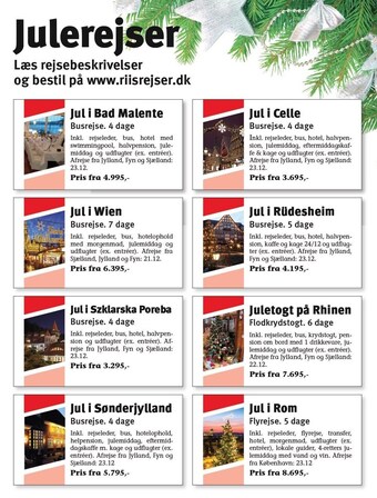 Riis Rejser Julerejser tilbud