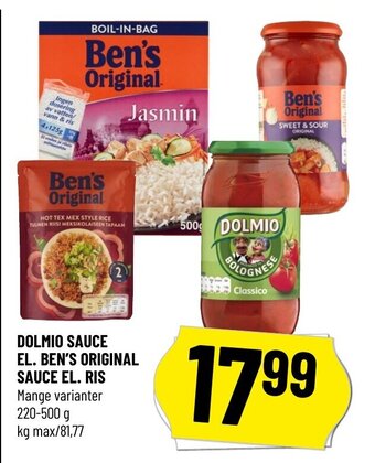 DOLMIO SAUCE EL. BEN'S ORIGINAL SAUCE EL. RIS