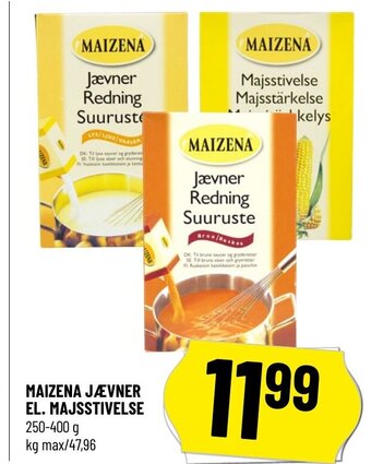 MAIZENA JÆVNER EL. MAJSSTIVELSE