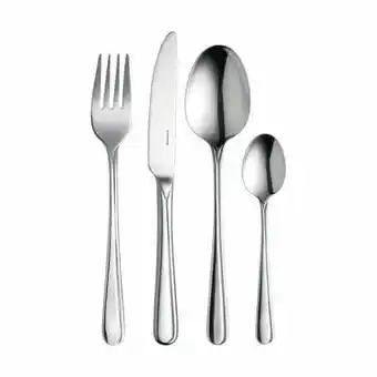 Raadvad lilje bestiksæt - 16 dele - 4 kuverter - rustfrit stål - blank