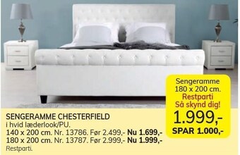 Daells Bolighus Sengeramme chesterfield tilbud