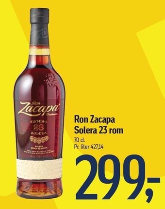 Føtex Ron zacapa solera 23 rom tilbud