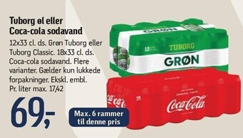 Føtex Tuborg øl eller coca-cola sodavand tilbud