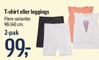T-shirt eller leggings 2-pak