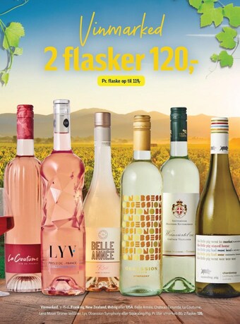 Vinmarked - 2 flasker