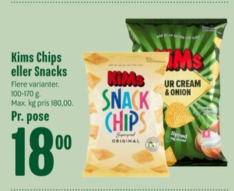 Min Købmand Kims snacks tilbud