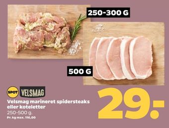 Netto Velsmag grisekoteletter tilbud