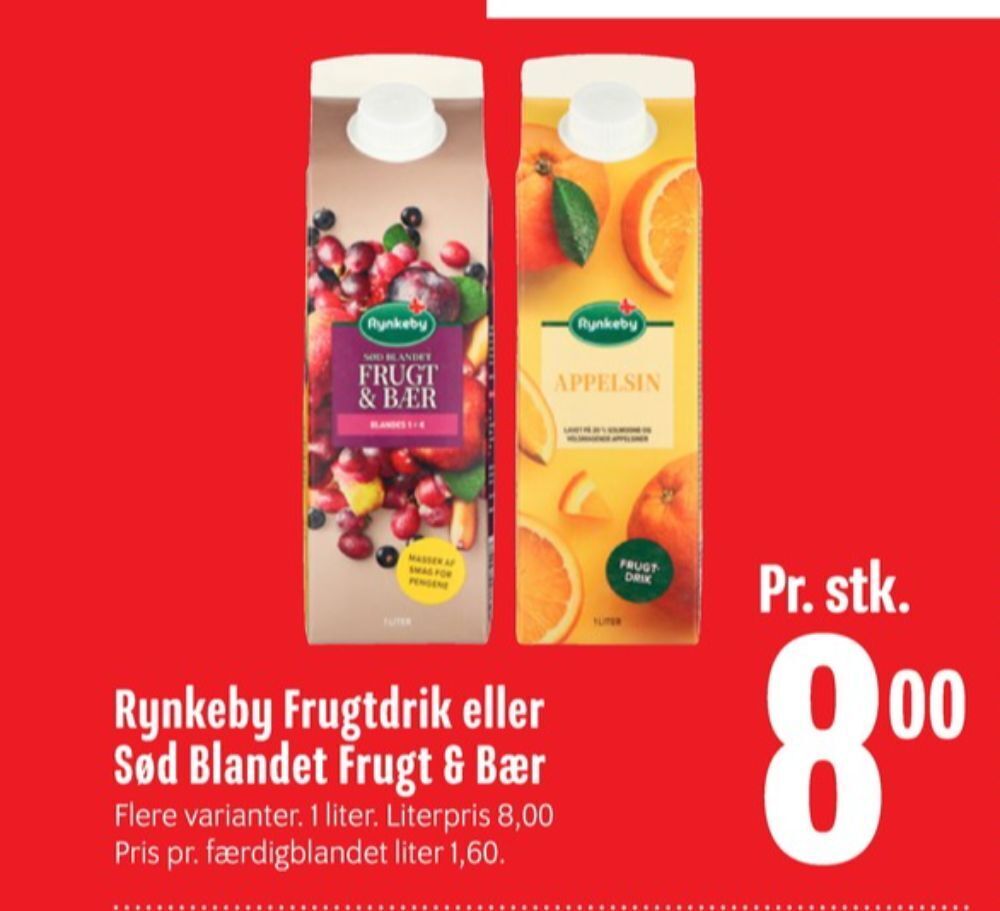 Min Købmand Rynkeby konc. frugtsaft frugt & bær tilbud