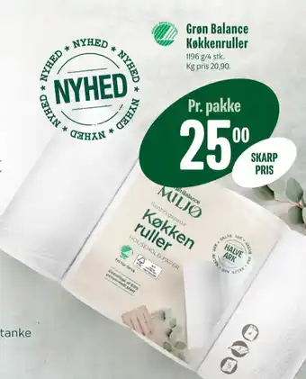 Min Købmand Grøn balance køkkenrulle tilbud