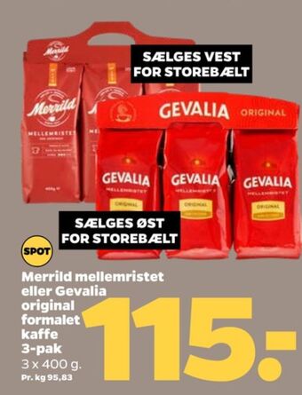 Netto Original kaffe formalet tilbud