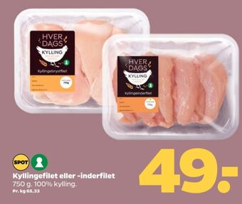 Netto Hverdags kyllingebrystfilet tilbud