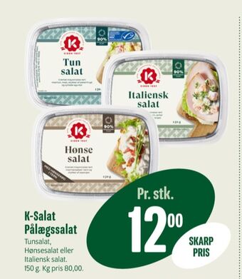 Min Købmand K-salat hønsesalat tilbud