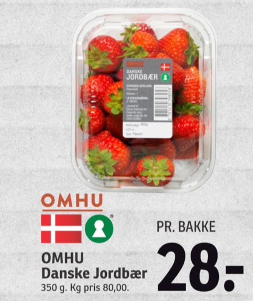 SPAR Omhu jordbær tilbud