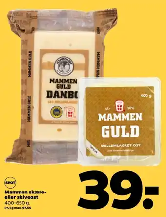 Netto Mammen skæreost danbo mellemlagret tilbud
