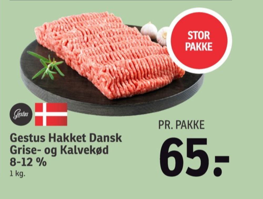 SPAR Gestus hakket kalv og grisekød tilbud