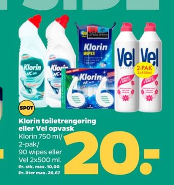 Netto Vel opvaskemiddel tilbud