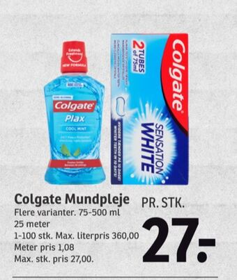 SPAR Colgate tandpasta tilbud
