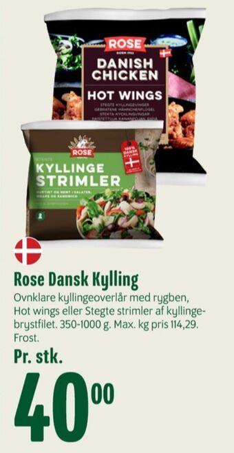 Min Købmand Rose kyllingestrimler tilbud