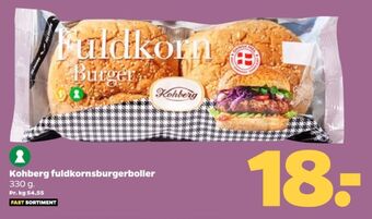 Netto Kohberg fuldkorn burgerboller tilbud