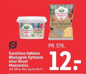 SPAR Karolines revet ost mozzarella tilbud