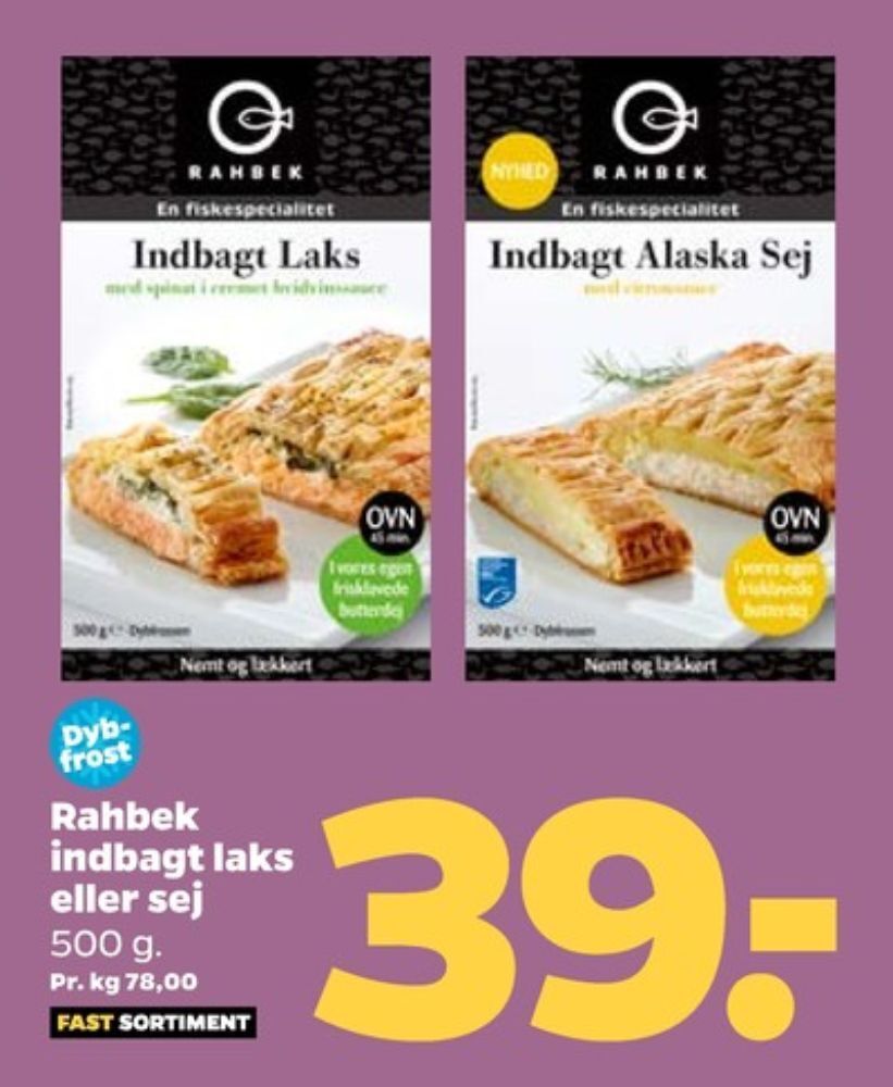 Netto Rahbek indbagt alaska sej tilbud