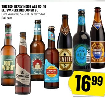 THISTED, REFSVINDIGE ALE NO. 16 EL. SVANEKE ØKOLOGISK ØL