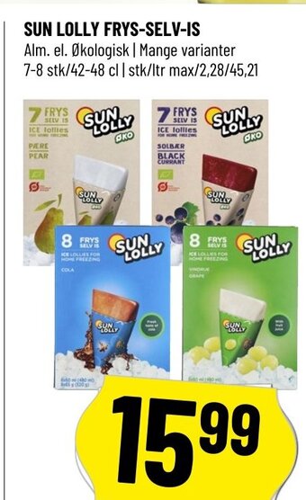 Løvbjerg SUN LOLLY FRYS-SELV-IS tilbud
