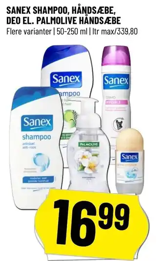 Løvbjerg SANEX SHAMPOO, HÅNDSÆBE, DEO EL. PALMOLIVE HANDSÆBE tilbud
