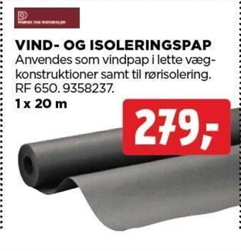 VIND- OG ISOLERINGSPAP