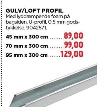 jem & fix GULV/LOFT PROFIL tilbud