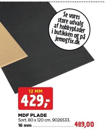 jem & fix MDF PLADE tilbud