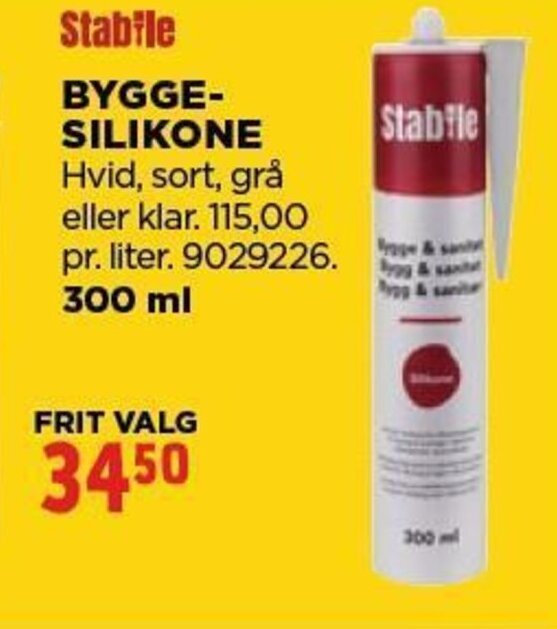 Stabile BYGGESILIKONE tilbud hos jem & fix