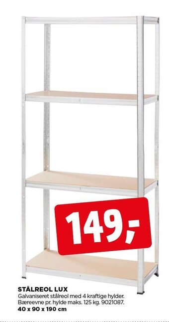 jem & fix STÅLREOL LUX tilbud