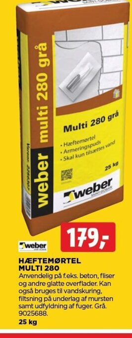 jem & fix HÆFTEMØRTEL MULTI 280 tilbud