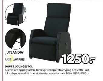 JYSK DOVRE LOUNGESTOL tilbud