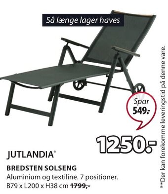 JYSK BREDSTEN SOLSENG tilbud