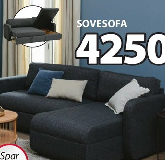 JYSK JETSMARK SOVESOFA MED CHAISELONG tilbud