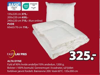 JYSK ALTA DYNE tilbud
