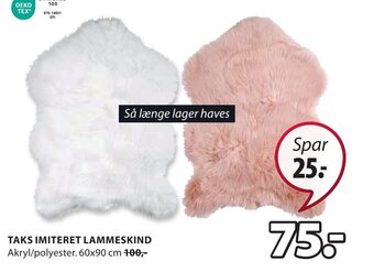 JYSK TAKS IMITERET LAMMESKIND tilbud