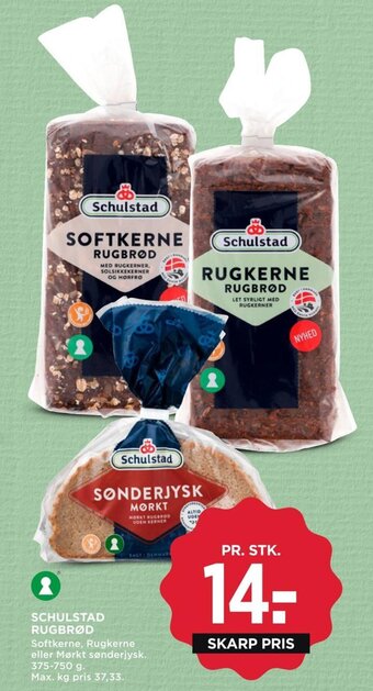MENY SCHULSTAD RUGBRØD tilbud