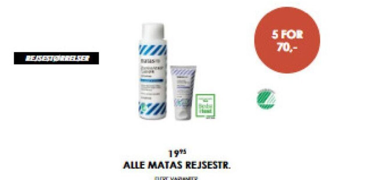 Matas ALLE MATAS REJSESTR. tilbud