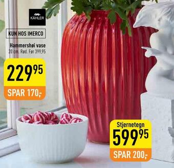 Imerco Hammershøi vase tilbud