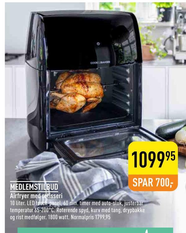 Imerco Airfryer med rotisseri tilbud