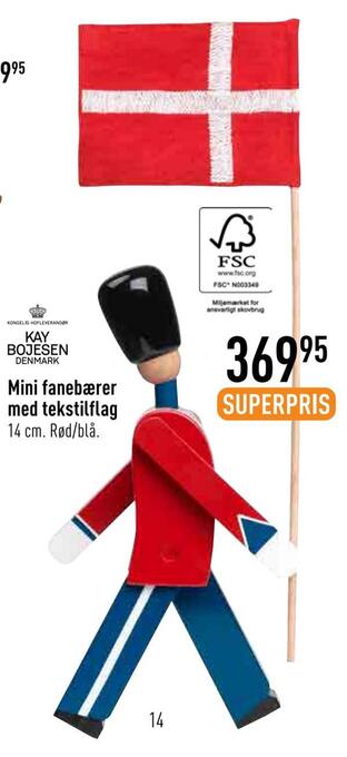 Imerco Mini fanebærer med tekstilflag tilbud