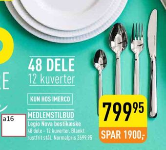 Imerco Eva trio bestik tilbud
