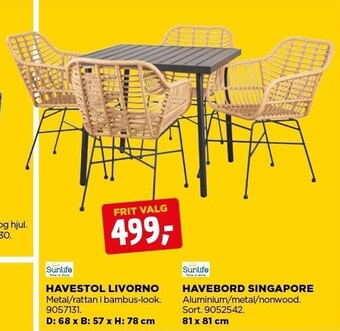 jem & fix Sunlife havestol eller havebord tilbud