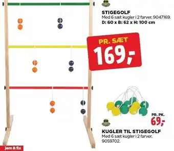 jem & fix Stigegolf og kugler til stigegolf tilbud