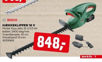 jem & fix Hækkeklipper 18 v tilbud
